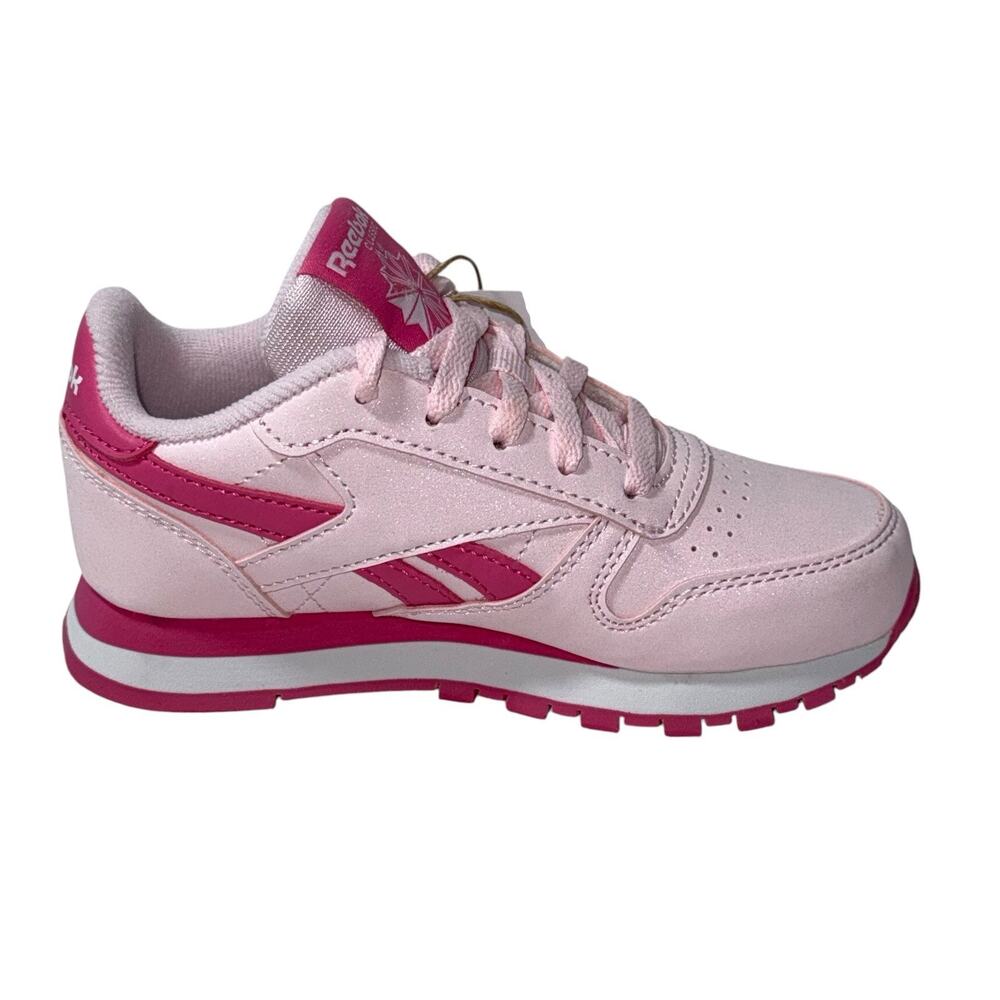 Reebok Running course Pink Girls Classics leather shoes SZ/11 - Picture 9 of 15